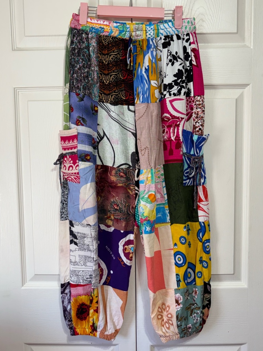 Patchwork Multicolor Boho Joggers